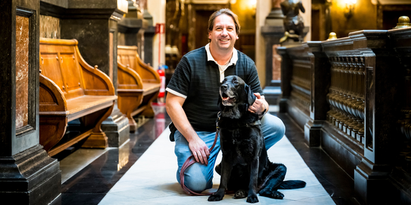 Peter Janssens tijdens bedankmoment expertengroep Handicap en Toegankelijkheid