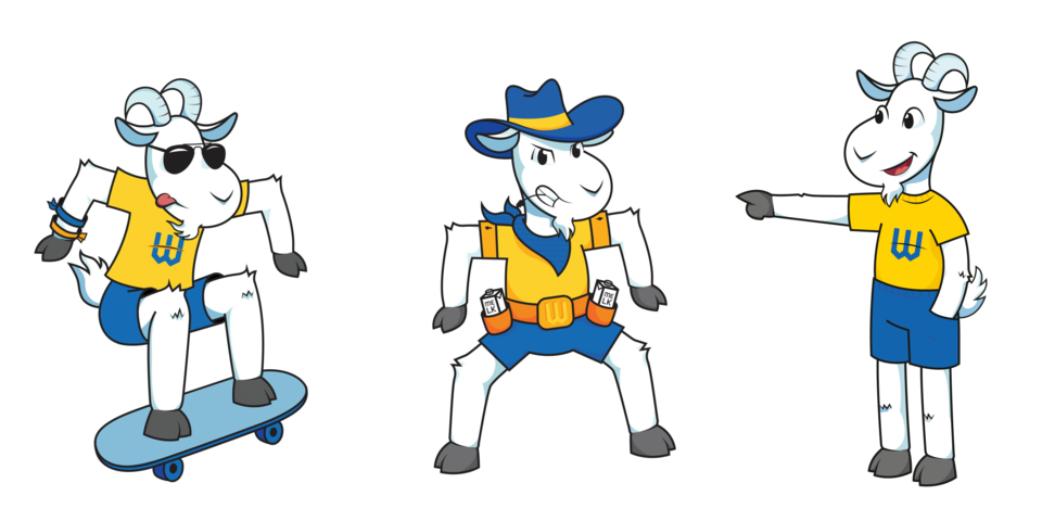 3 versies van de Wilrijkse mascotte Wilson