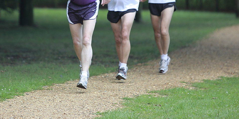 Lopers in het Brilschanspark