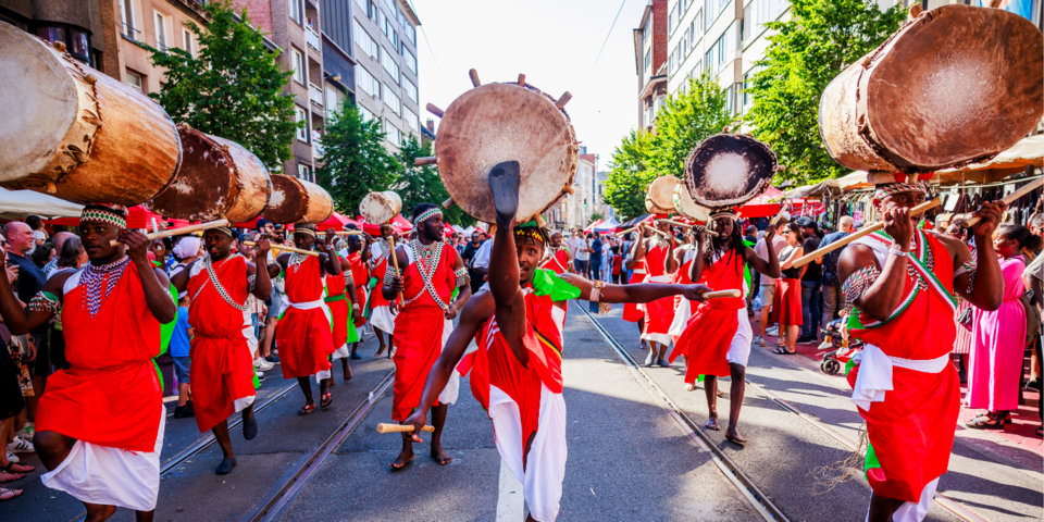 Parade over Turnhoutsebaan tijdens Borgerrio