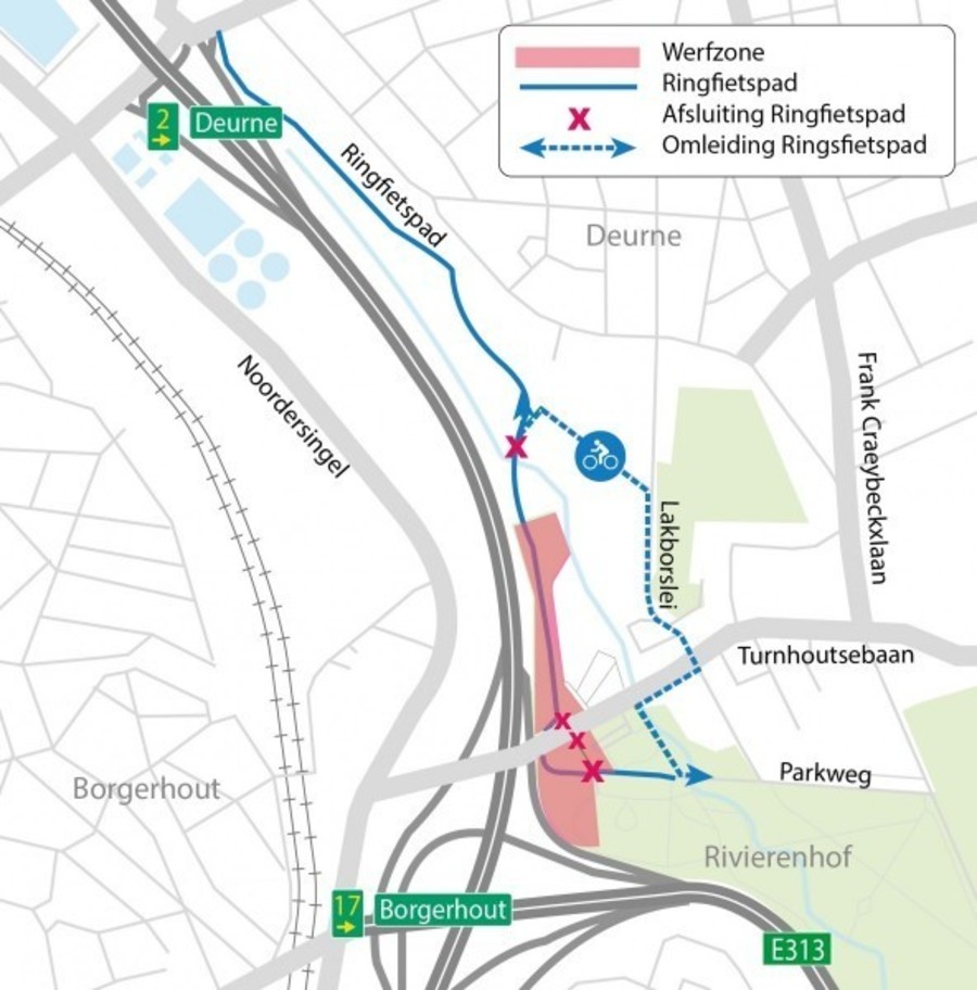 Omleiding fietsers Omleiding fietsers