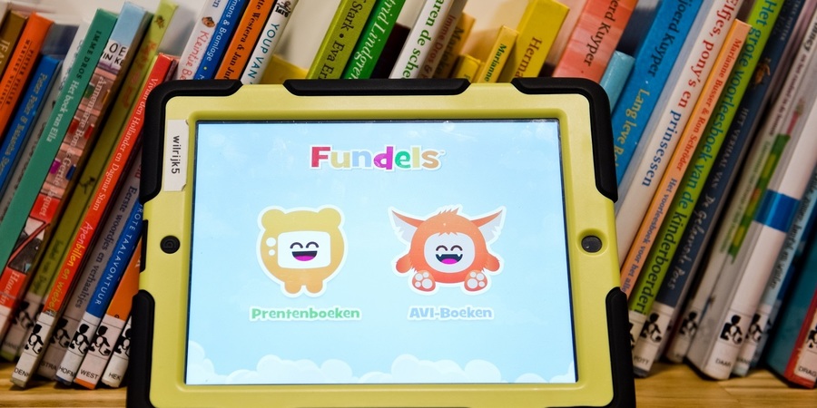Fundels op een tablet van de bib Fundels op een tablet van de bib
