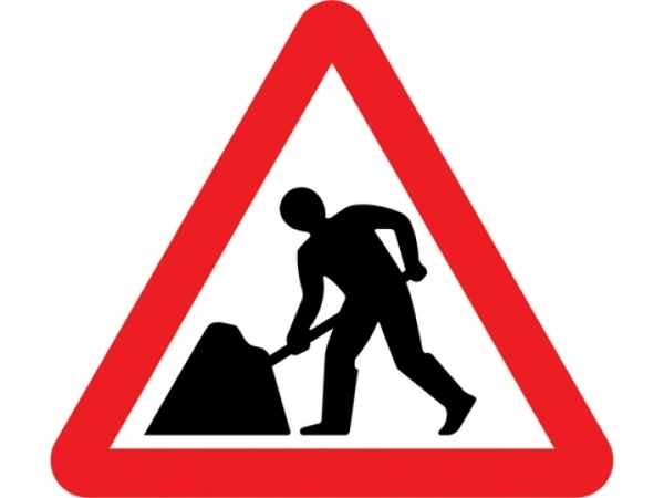 Verkeersbord werken