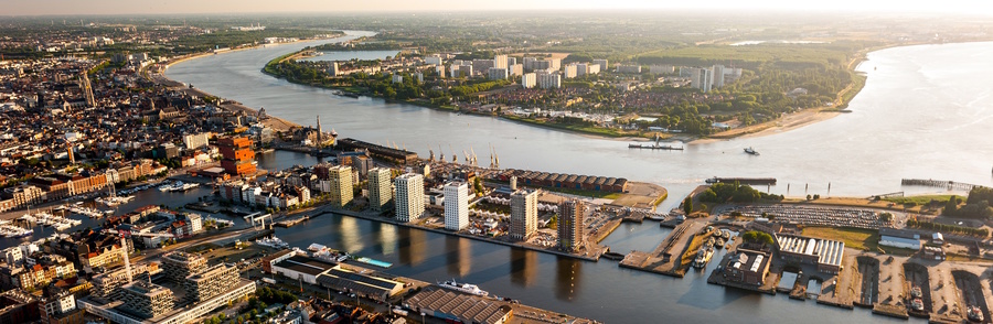 luchtbeeld van de Scheldebocht luchtbeeld van de Scheldebocht
