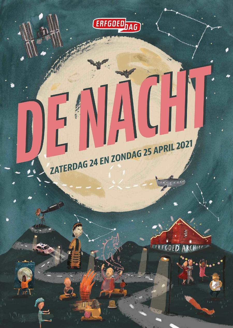 Affiche Erfgoeddag 2021 - De Nacht Affiche Erfgoeddag 2021 - De Nacht