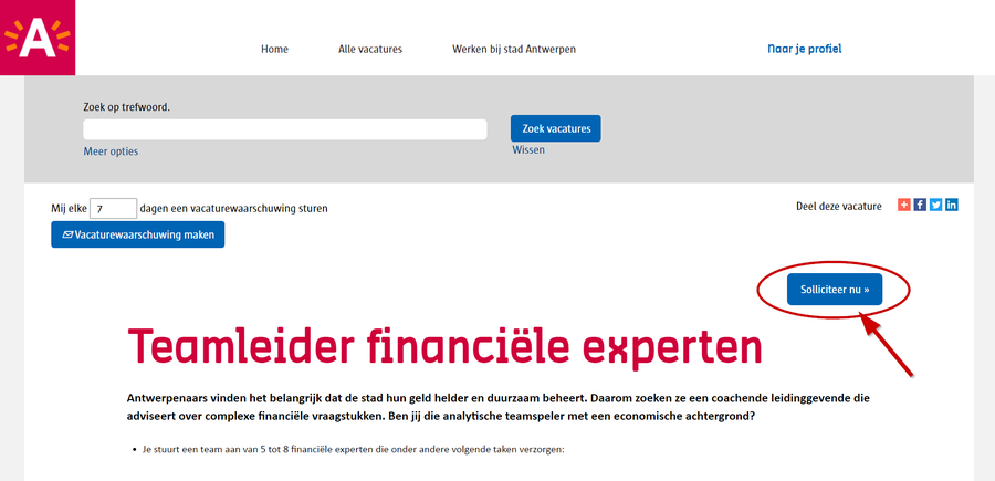 Screenshot Talentbank Screenshot Talentbank