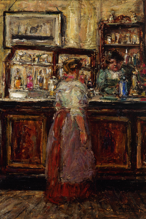 Eugeen Van Mieghem Museum: Het café van moeder Van Mieghem, olieverf op paneel, 1912 Eugeen Van Mieghem Museum: Het café van moeder Van Mieghem, olieverf op paneel, 1912