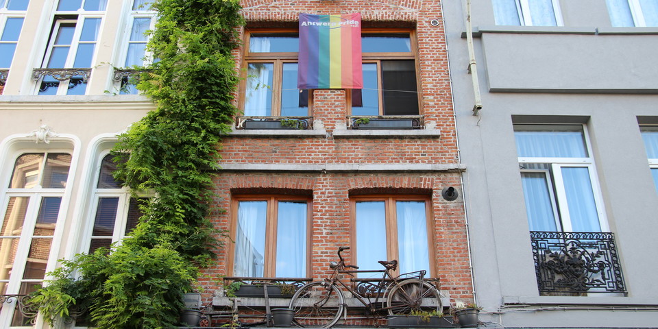 Foto van de gevels ter hoogte van Klapdorp 21. 25 april 2016