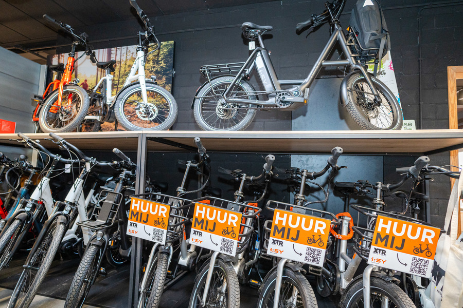 Fietsen in de winkel