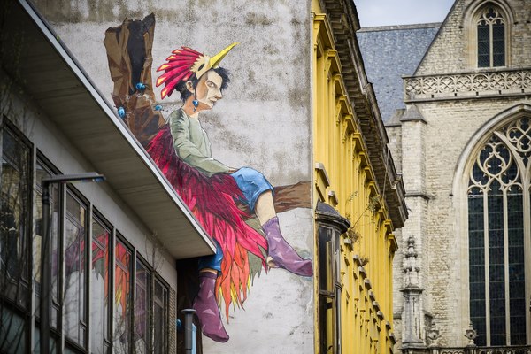 Dreamin’ door Larsen Bervoets. Ontdek streetart in hartje Antwerpen met de Antwerp Museum App
