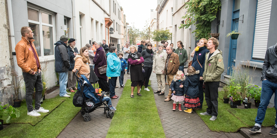 Een simulatie van een tuinstraat in Berchem