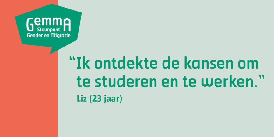 "Ik ontdekte de kansen om te studeren en te werken." "Ik ontdekte de kansen om te studeren en te werken."