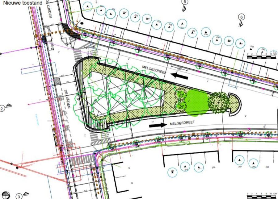 Plan nieuwe toestand Melgesdreef