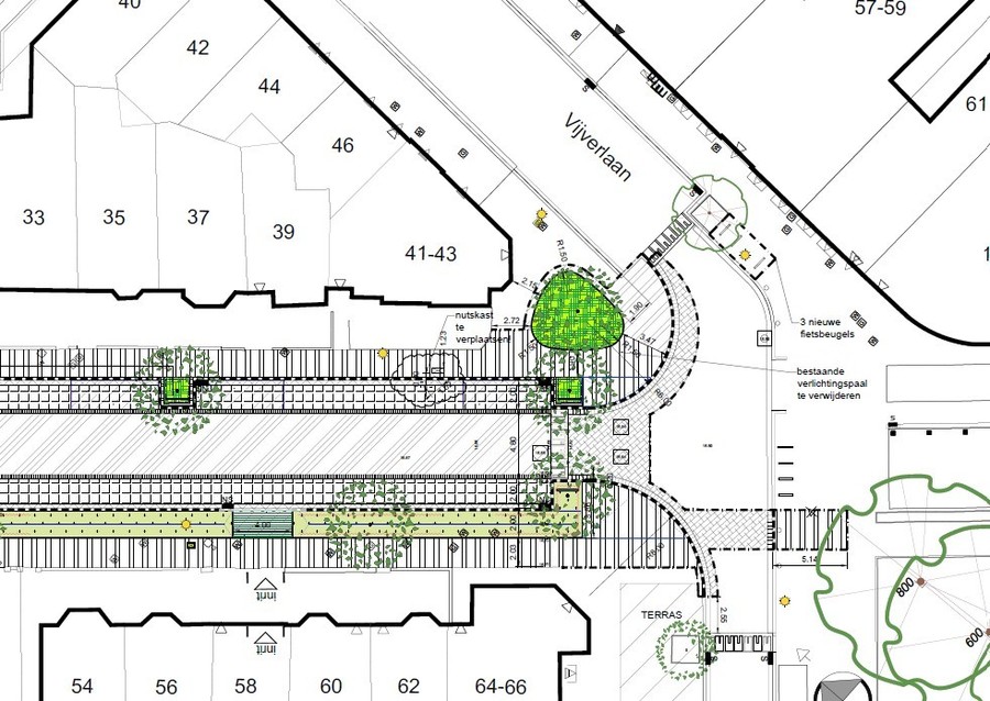 Update: op vraag van enkele bewoners uit de Vijverlaan wordt er bovendien nog een extra ontharding voorzien op het kruispunt Cederlaan en Vijverlaan. Hier planten we een nieuwe boom aan. Update: op vraag van enkele bewoners uit de Vijverlaan wordt er bovendien nog een extra ontharding voorzien op het kruispunt Cederlaan en Vijverlaan. Hier planten we een nieuwe boom aan.