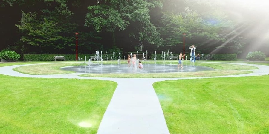 Foto van nieuwe speelfontein Boelaarpark Foto van nieuwe speelfontein Boelaarpark