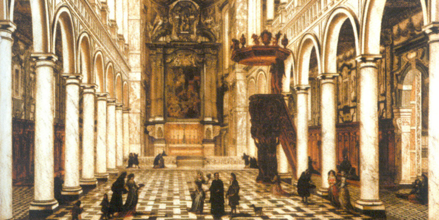 'Het interieur van de Jezuïetenkerk', Willem Schubart van Ehrenberg, 17e eeuw 'Het interieur van de Jezuïetenkerk', Willem Schubart van Ehrenberg, 17e eeuw