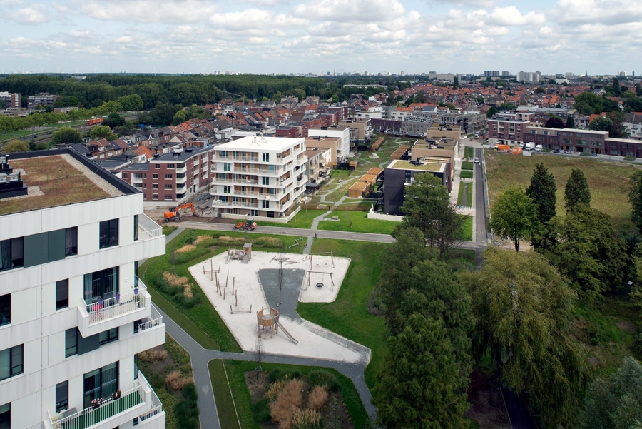 Zicht op de eerste, reeds gerealiseerde, fase van Groen zuid