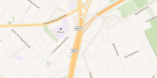 Plan A12 en Boomsesteenweg (N177) tussen het viaduct en het begin van Jan De Vos (A112)- en Bevrijdingstunnel (A12)