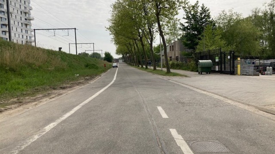 zicht op de Harold Rosherstraat tussen Boombekelaan en Karel du Boislaan