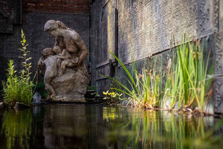 Waterpartij in wintertuin