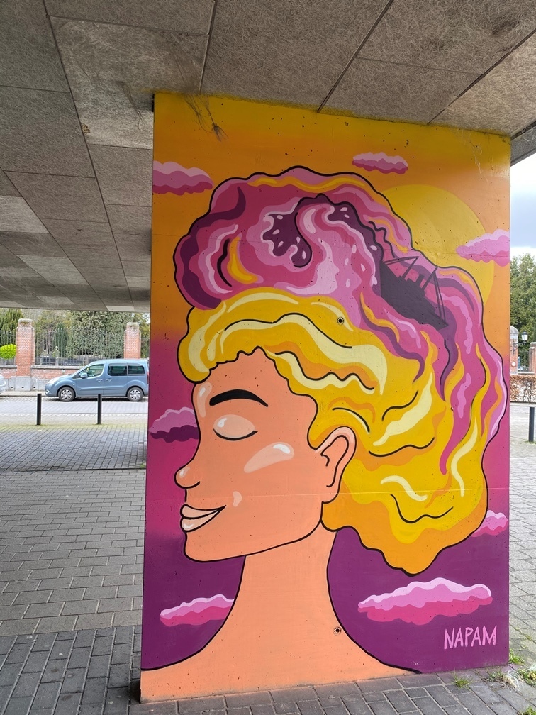 streetartwerk van Napam