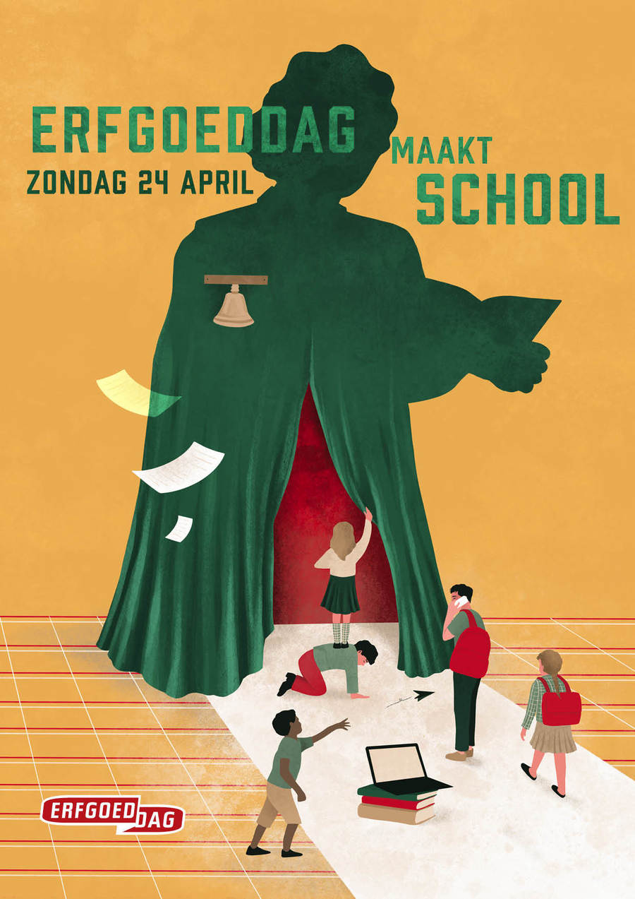Campagnebeeld Erfgoeddag maakt school 2022 Campagnebeeld Erfgoeddag maakt school 2022